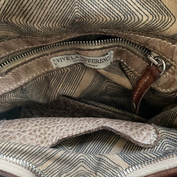 Vive la Difference Italian Brown Leather Crossbody Bag - Picture 7 of 8